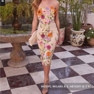 Floral Strapless Dress